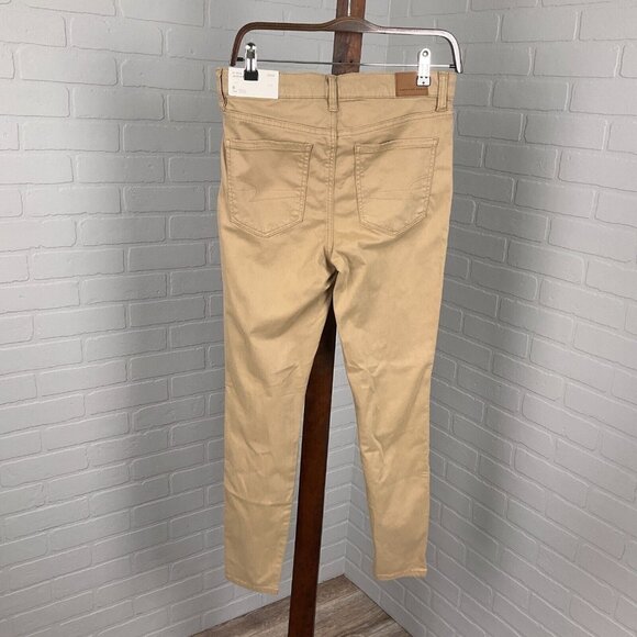 American Eagle‎ Jeans Women 8R 29W Light Brown High Rise Jegging Stretch Skinny - Picture 3 of 13